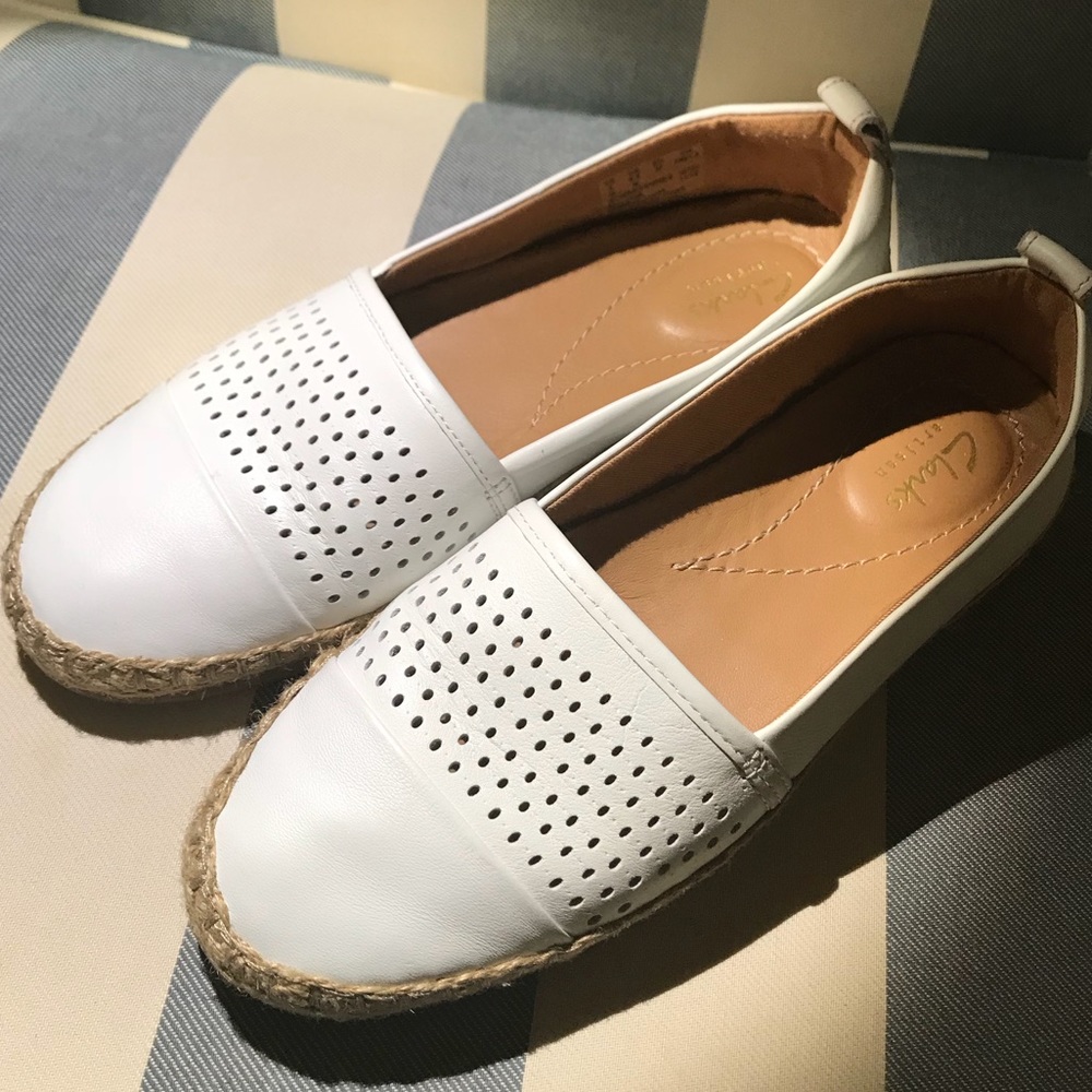 Leather espadrilles. Clarks 6.5